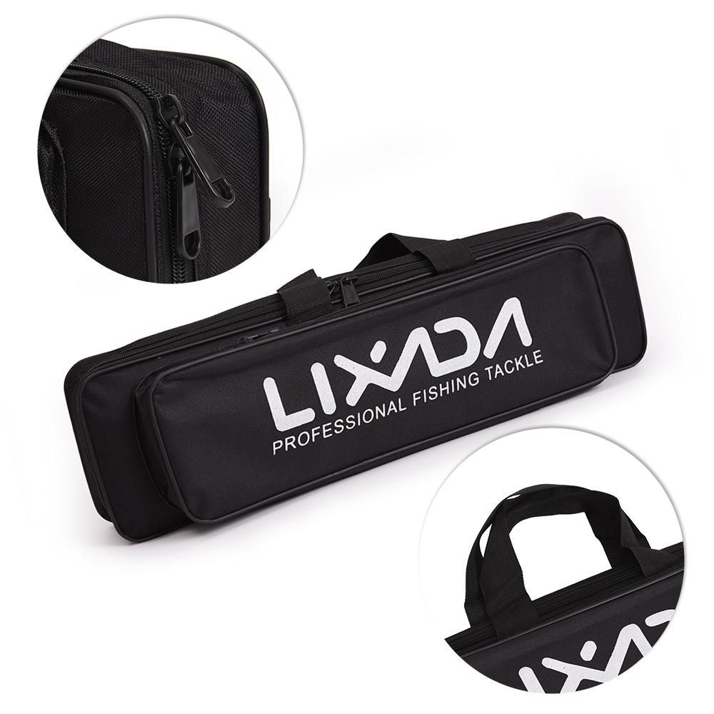 Lixada Portable Fishing Bag Case Fishing Rod and Reel Travel Carry Case Bag Carrier Fishing Pole Gear Tackle Storage Bag Hunting Bag Case Organizer