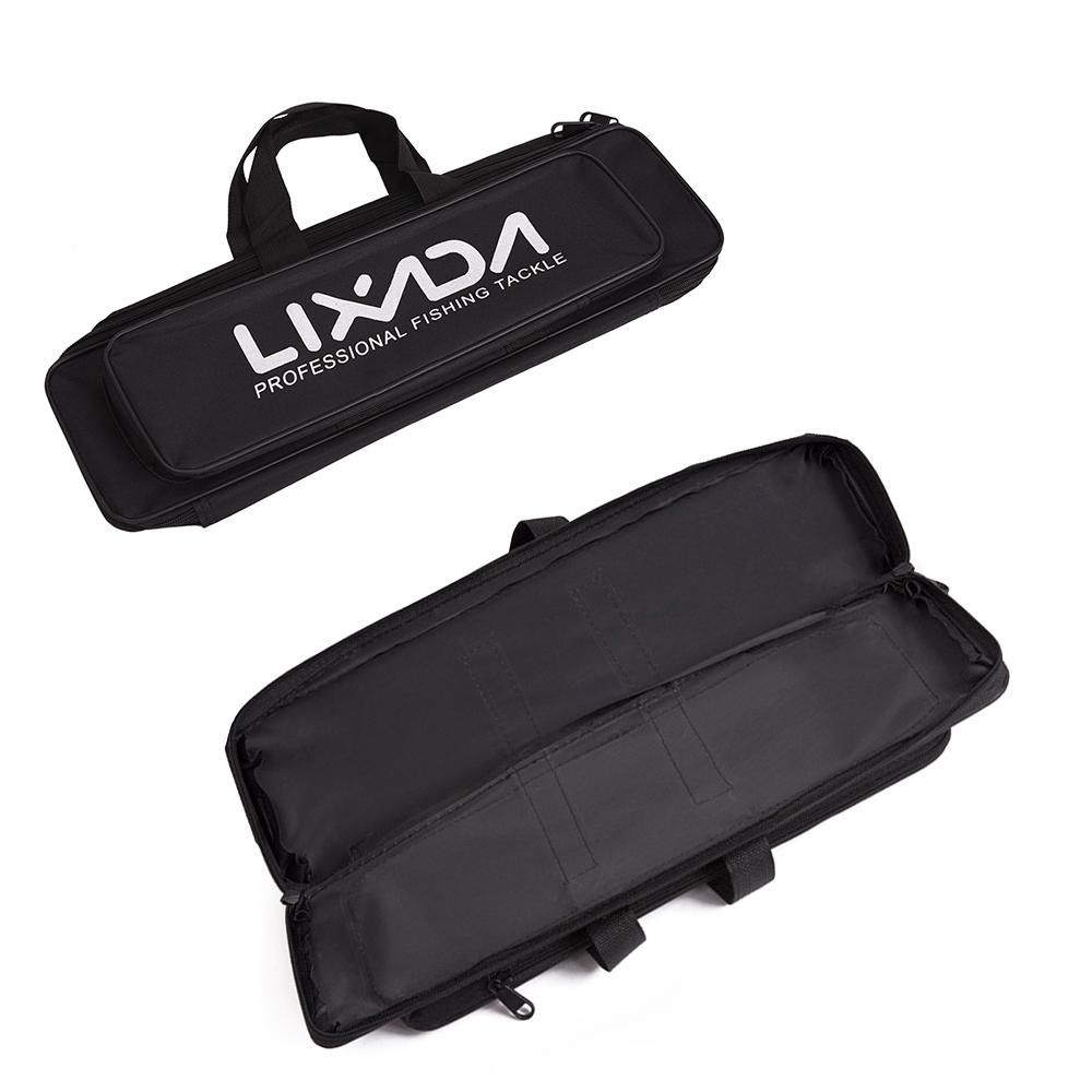 Lixada Portable Fishing Bag Case Fishing Rod and Reel Travel Carry Case Bag Carrier Fishing Pole Gear Tackle Storage Bag Hunting Bag Case Organizer