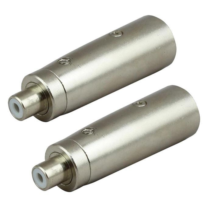 2Pack XLR 3 Pole Female To RCA Female Cable Adapter Coupler Microphone