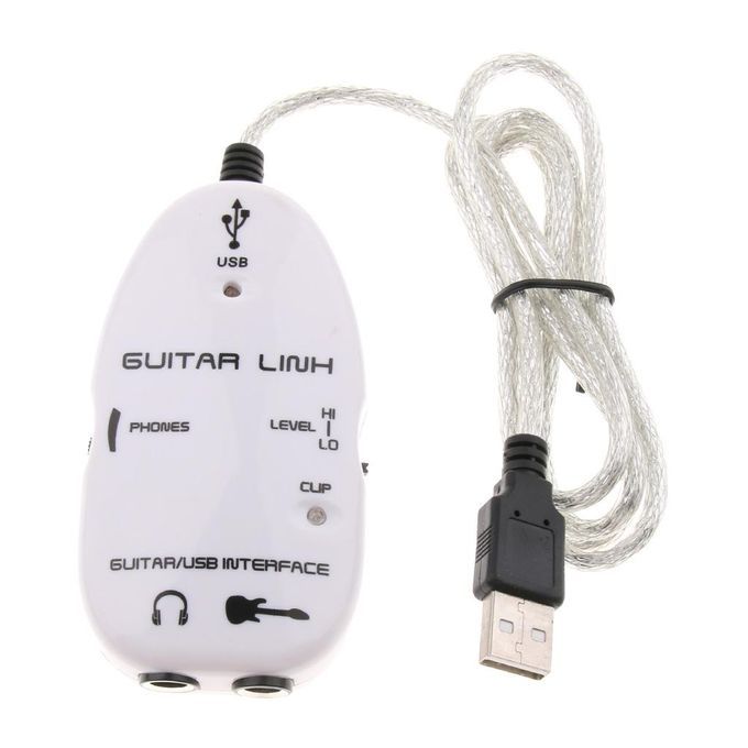 Guitar To USB Link Cable Audio Connector For PC Computer Recording