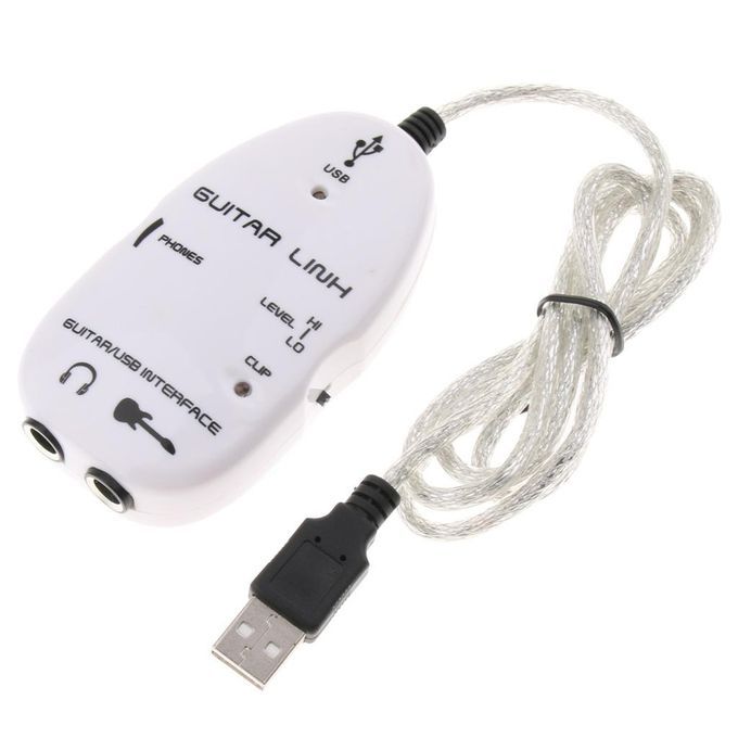 Guitar To USB Link Cable Audio Connector For PC Computer Recording