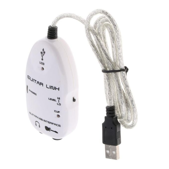 Guitar To USB Link Cable Audio Connector For PC Computer Recording