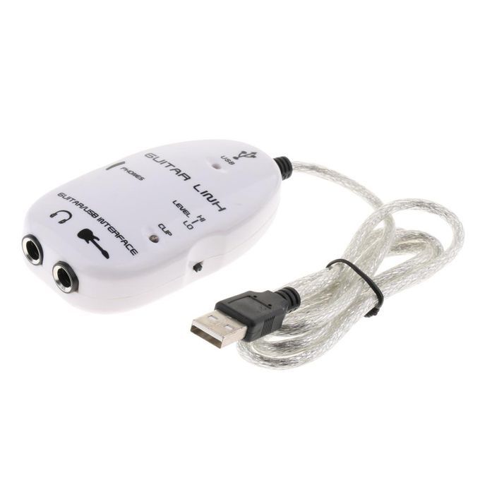Guitar To USB Link Cable Audio Connector For PC Computer Recording