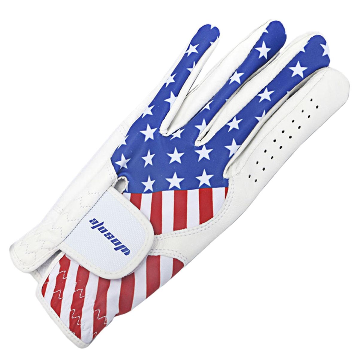 Golf Glove Mens Adjustable Closure American Flag Golf Glove Premium