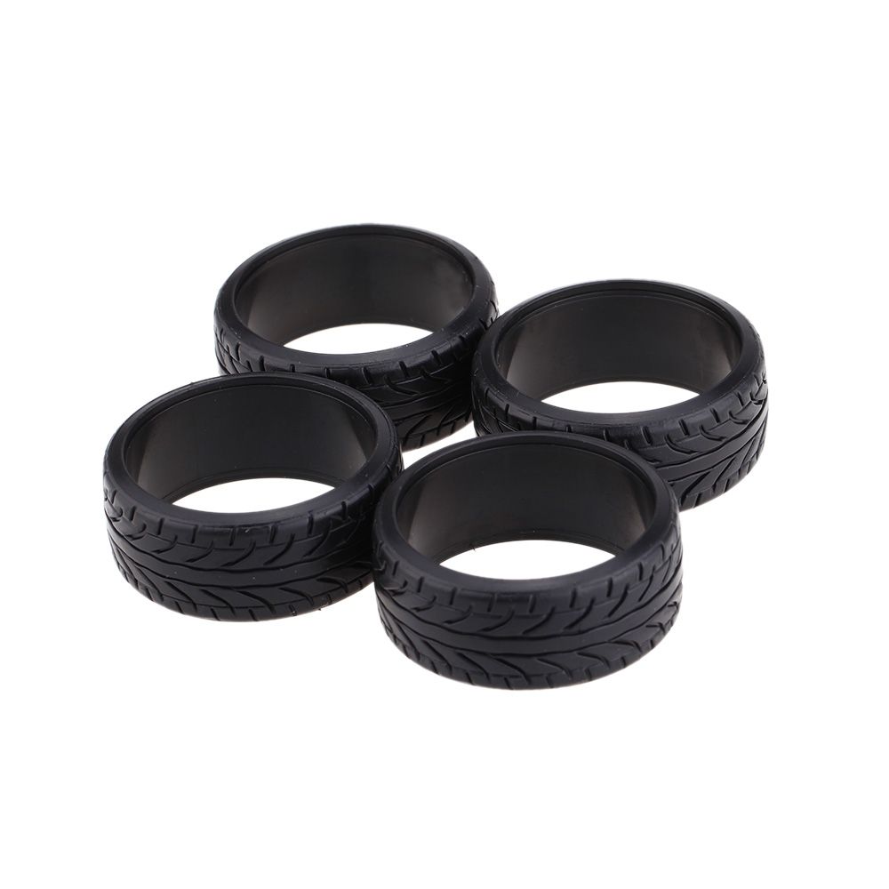 4Pcs/Set 1/10 Grain Drift Car Tires Plastic Hard Tyre For