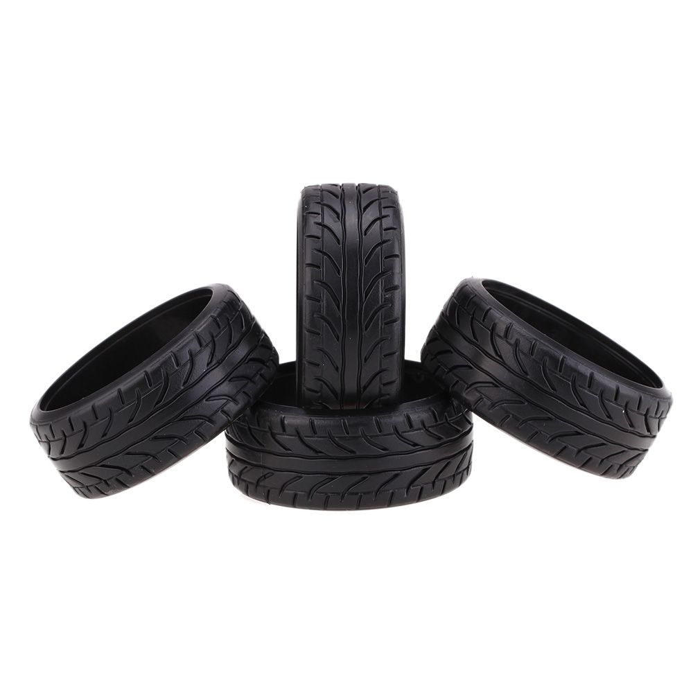 4Pcs/Set 1/10 Grain Drift Car Tires Plastic Hard Tyre For