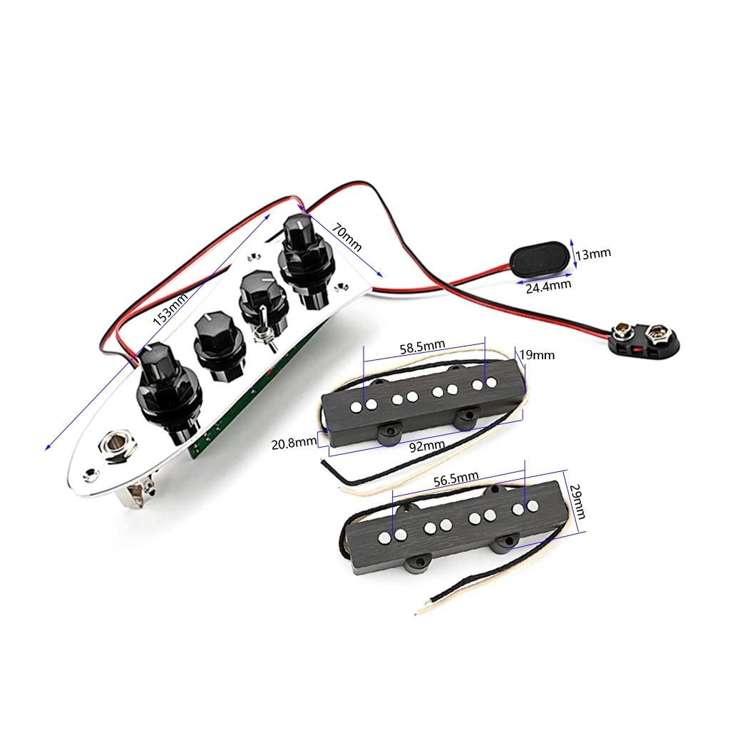 Jazz JB Bass Pickup Neck/Bridge and Loaded Wired
