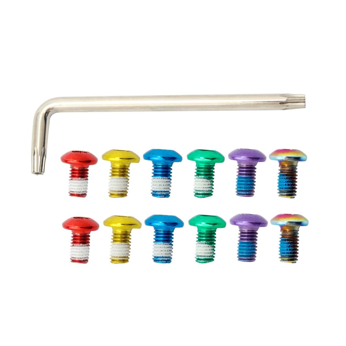 12Pcs Steel Bike Disc Brake Rotor Bolt High Strength Mixed Color