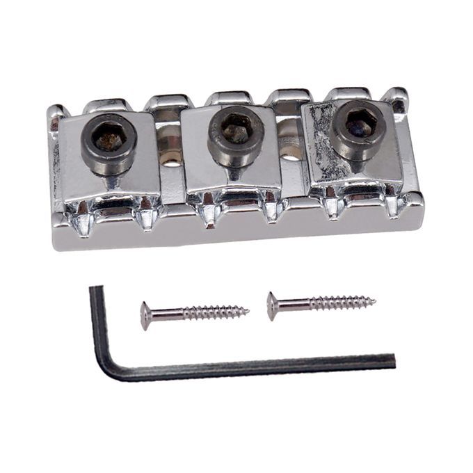 Zinc Alloy Guitar String Lock Nut W Allen Wrench For Tremolo Silver