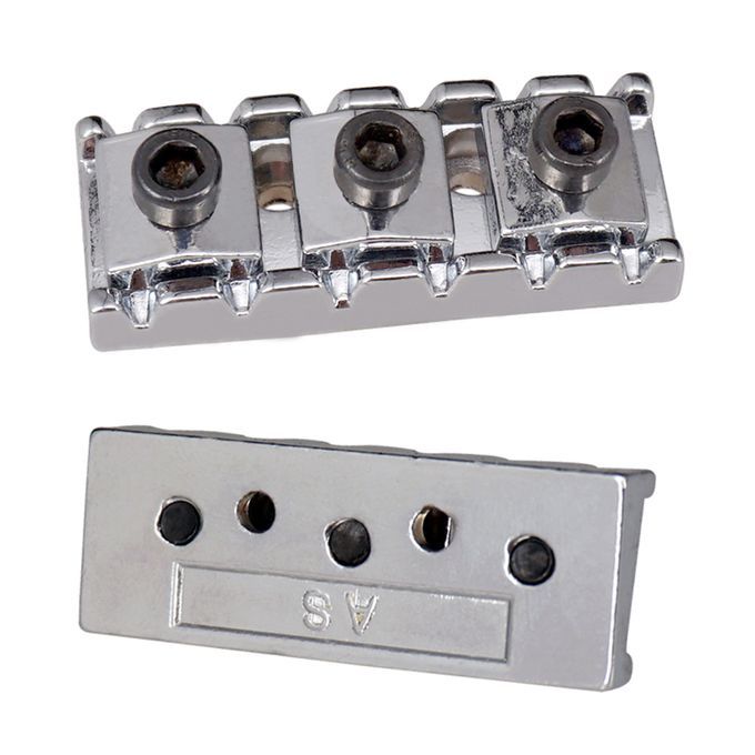 Zinc Alloy Guitar String Lock Nut W Allen Wrench For Tremolo Silver