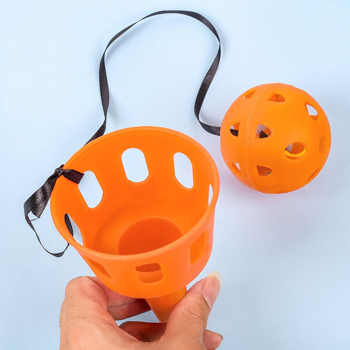 Catch Ball Toy Children Sense Throw Ball Toy Orange
