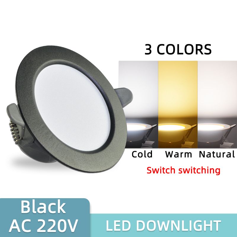 10pcs Led Downlight 3W 5W AC220V-240V New Six Color Led