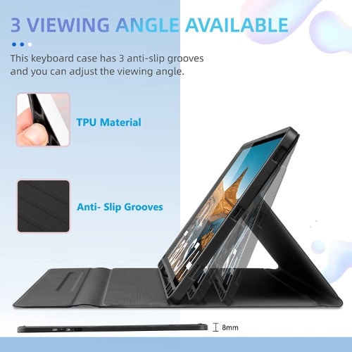 Smart Bluethooth Keyboard Case With Touchpad For Samsung Tab S8 Plus