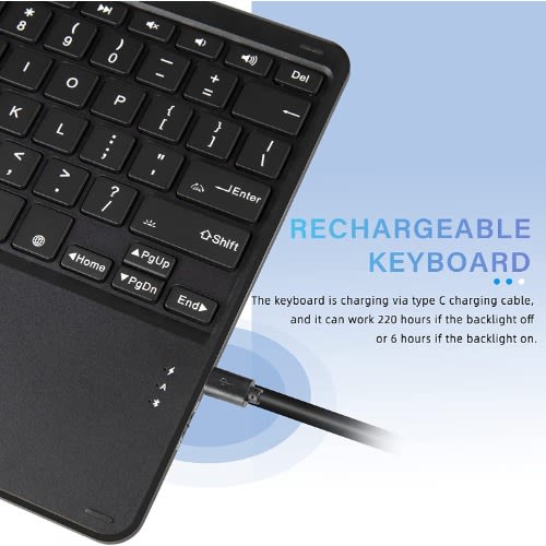 Smart Bluethooth Keyboard Case With Touchpad For Samsung Tab S8 Plus