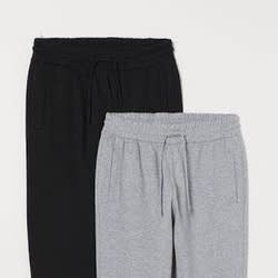 Joggers - 2 In 1 - Black & Light Grey