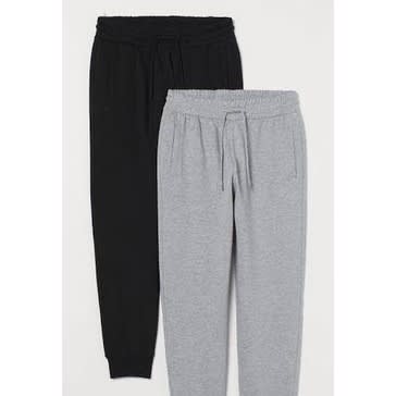 Joggers - 2 In 1 - Black & Light Grey