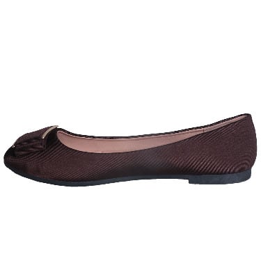 Florence Ballerinasth Front Block Detail - Brown