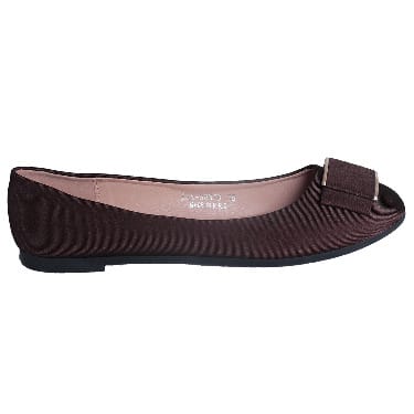 Florence Ballerinasth Front Block Detail - Brown