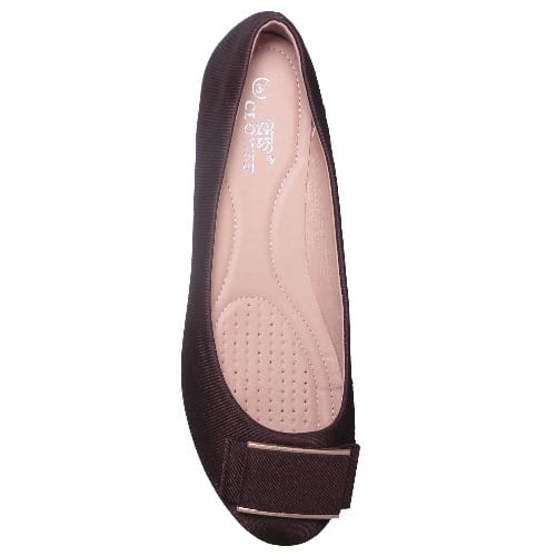 Florence Ballerinasth Front Block Detail - Brown