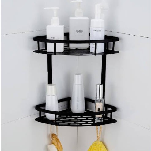 Bathroom Shower Caddy Wall Corner Rack Organizer - 2 Layer