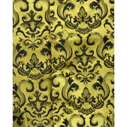 Classic Patterned Waistcoat - Lemon & Black - MWC-1376