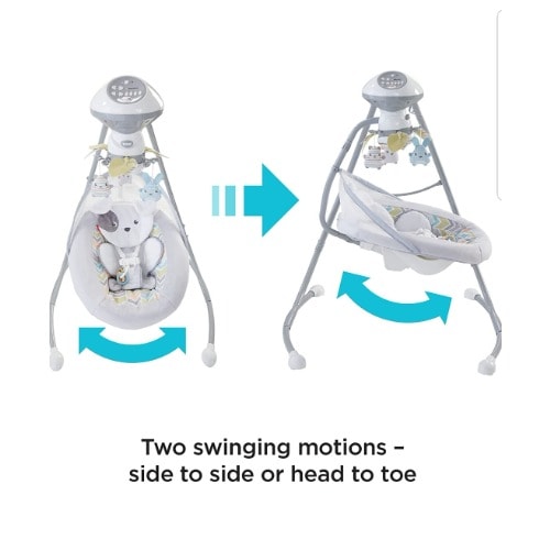 Sweet Snuggapuppy Dual Motion Baby Swing With Music & Motorized Mobile