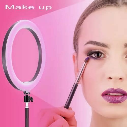 3 Colors Ring Light With Tripod Stand - 14inches