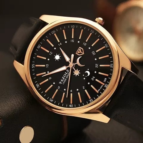 Men's Waterproof Business Wristwatch - Black