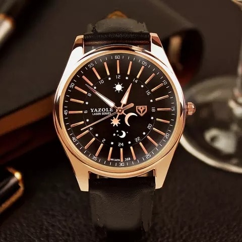 Men's Waterproof Business Wristwatch - Black