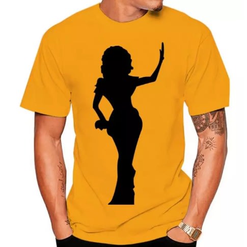 4 In 1 Print T-shirts - Black White Yellow Blue
