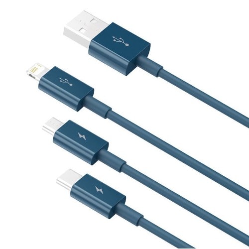 Fast Charging Data Multi Cable - 3.5a - 1.5m - Blue