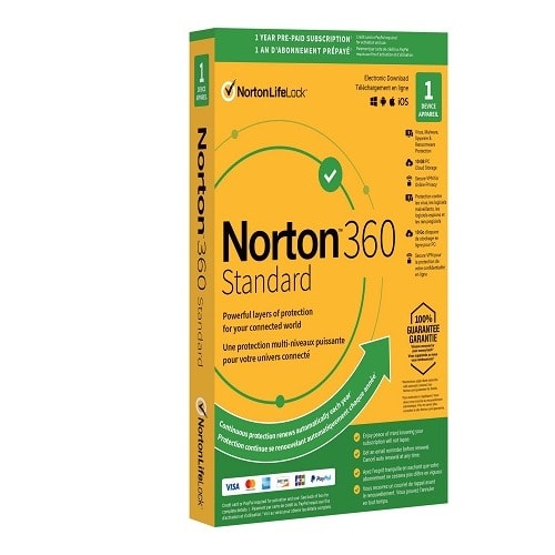 Norton 360 Standard, 10gb Cloud-backup 1 Devices - 1 Year - No Subscription.