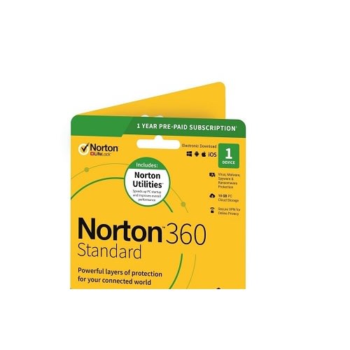 Norton 360 Standard, 10gb Cloud-backup 1 Devices - 1 Year - No Subscription.
