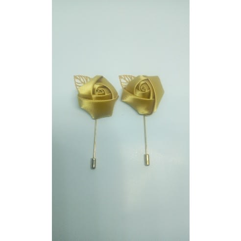 Brooch With Golf Leaf + Free Box - Gold Lapel