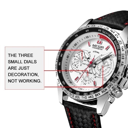 Men  Sports Quartz Watch - Black