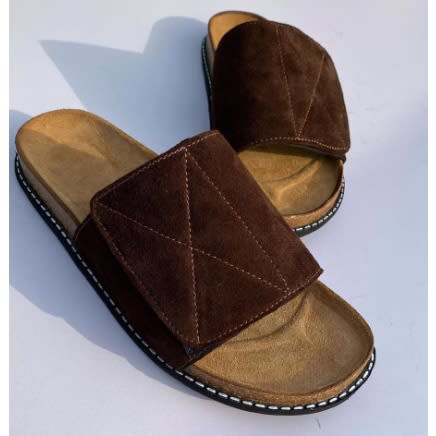 Realwon Male Leather Slides - Brown