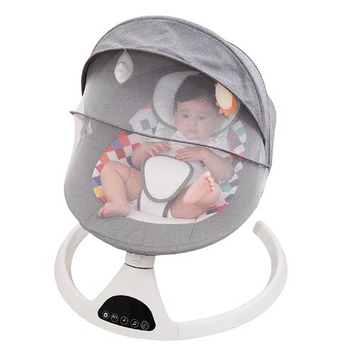 Electric Baby Rocking Chair - Grey - 6V 1A