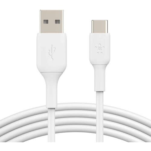 Usb-a To Usb-c Cable 2m White Pvc