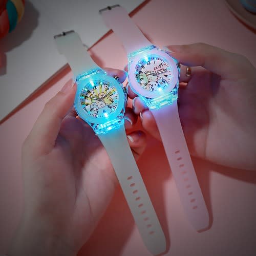 Cartoon Character Girls Illuminant Wristwatch with box