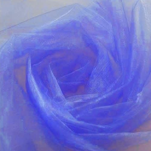 Plain Organza Fabric Bridal Wear Material - 4 Yards - Blue