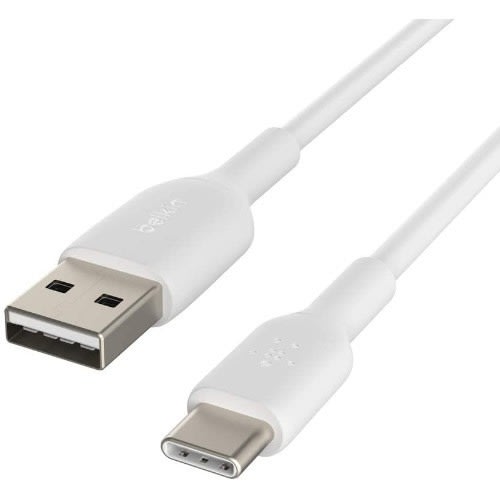 Usb-a To Usb-c Cable 1m White Pvc