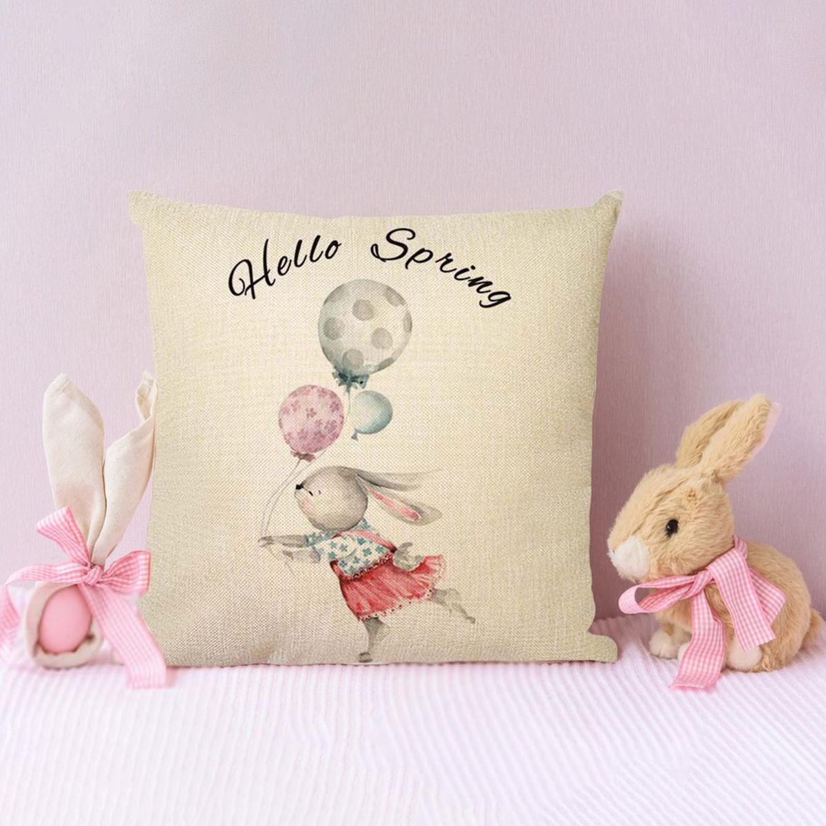 Throw Pillow Case Home Easter Pillow Cushion Cover