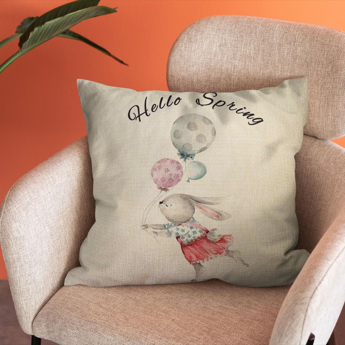Throw Pillow Case Home Easter Pillow Cushion Cover