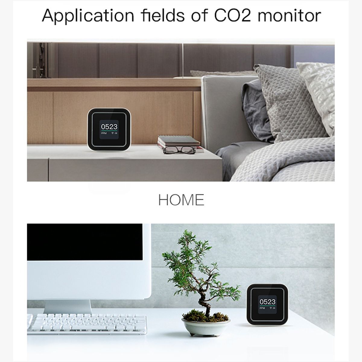 Intelligent WiFi CO2 Detector Carbon Dioxide Monitor Over