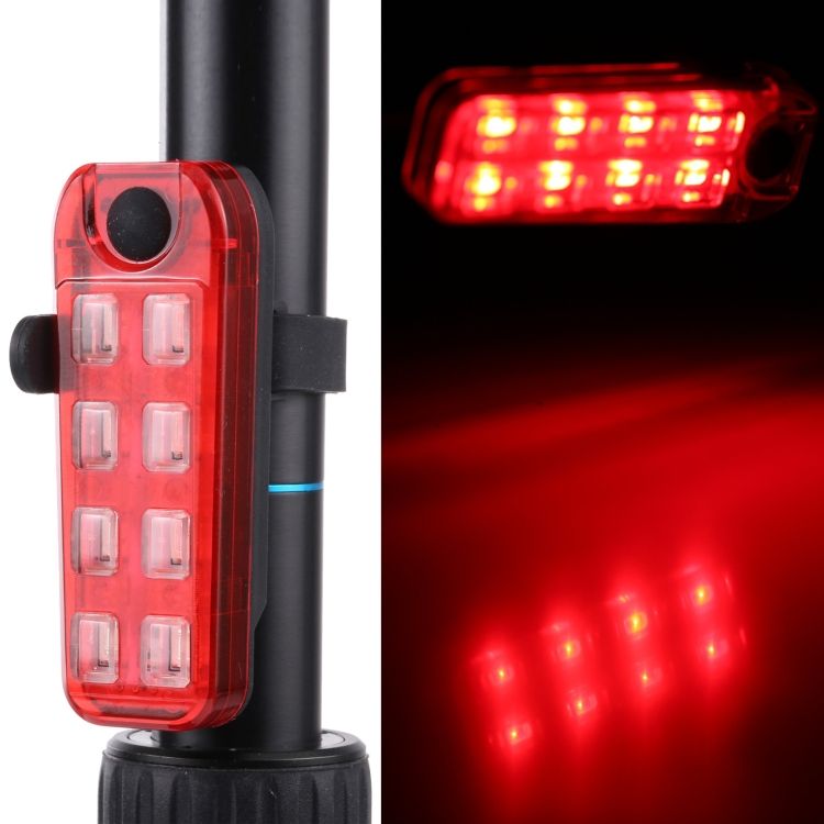 QZ-W007 Rechargeable Monochromatic Bicycle Tail Light