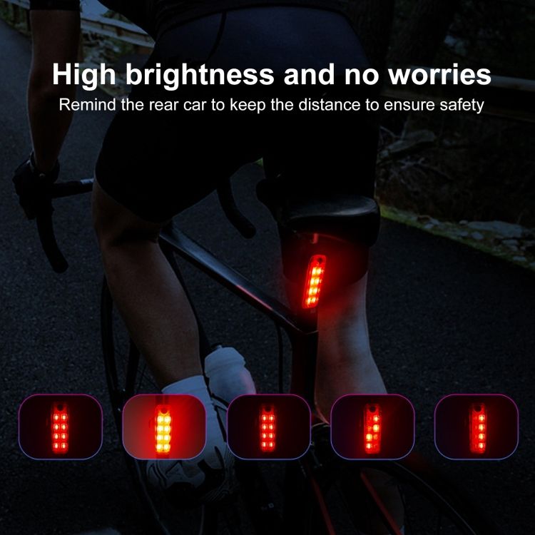 QZ-W007 Rechargeable Monochromatic Bicycle Tail Light