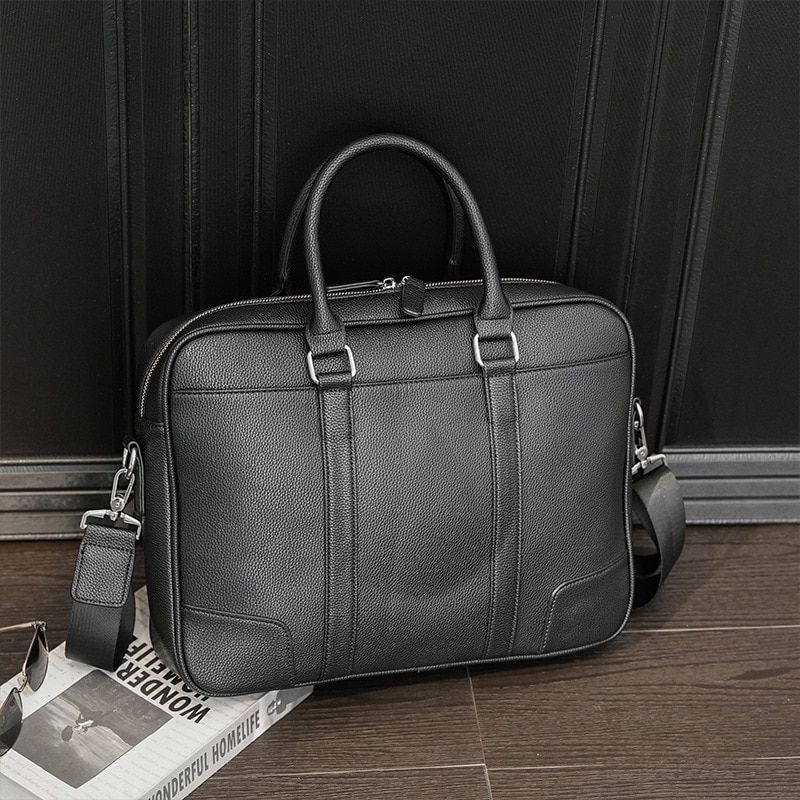 2022 Men's Bag Business Office Briefcases Brand Leather Handbag Large Capacity Laptop Bag