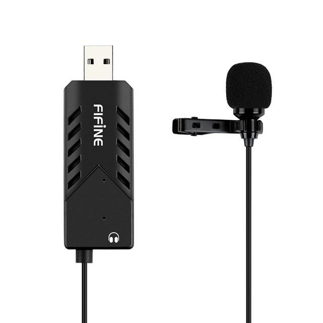Fifine Lavalier Clip-On Cardioid Condenser Computer Mic