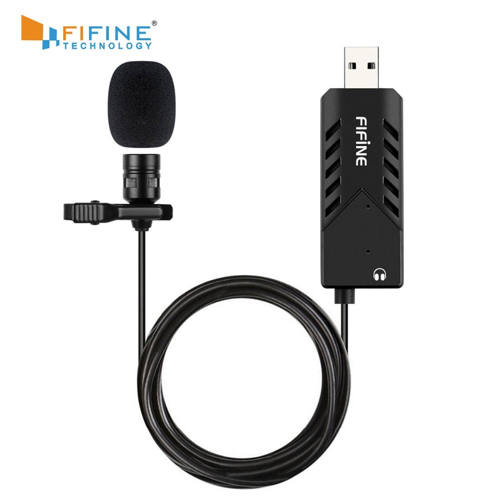 Fifine Lavalier Clip-On Cardioid Condenser Computer Mic