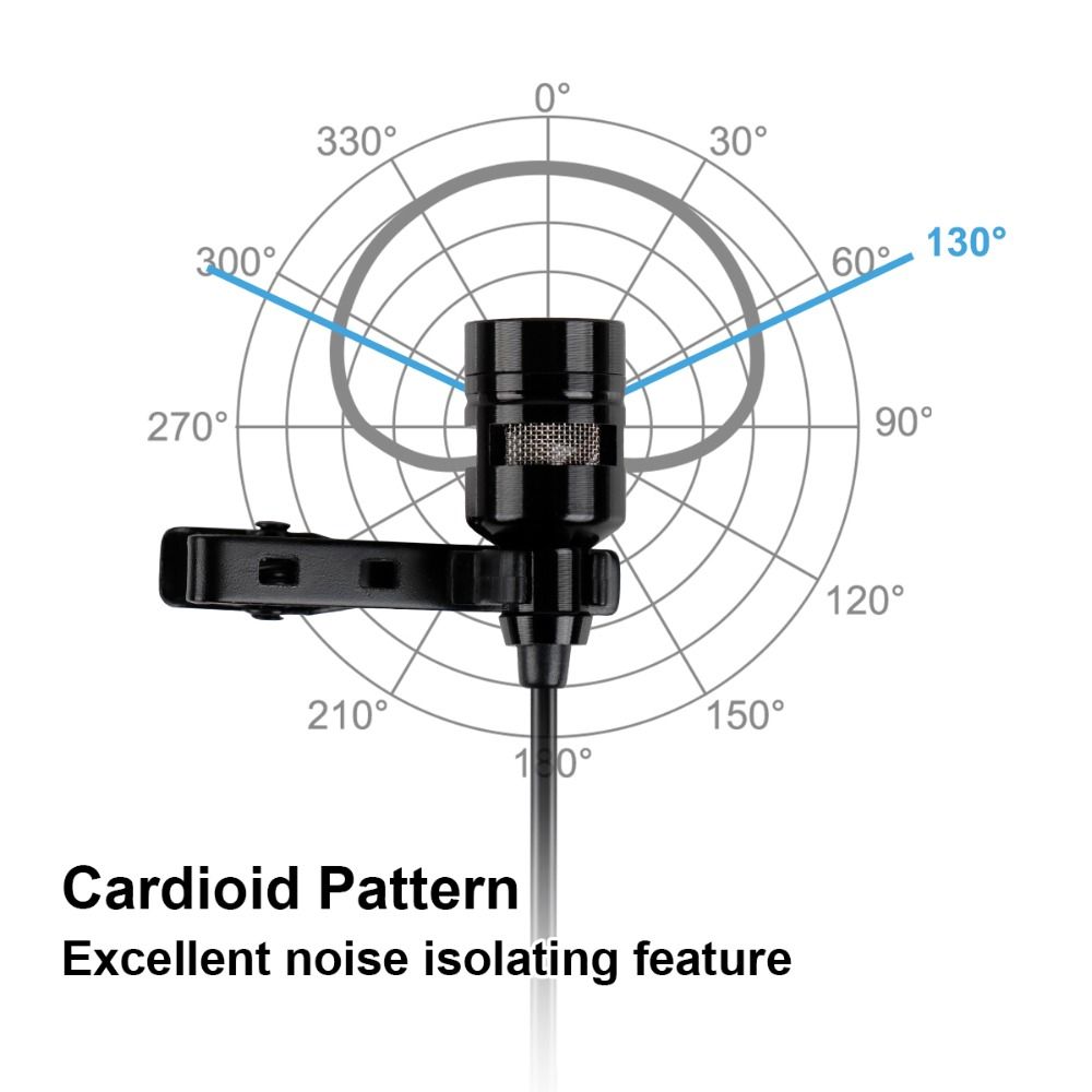 Fifine Lavalier Clip-On Cardioid Condenser Computer Mic